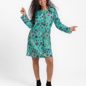 VESTIDO CUELLO REDONDO CORTE A - JAPO